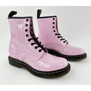 Dr Martens 1460 Pink Patent Leather Women's Size 10 Combat Boots 26425 42EU/8UK